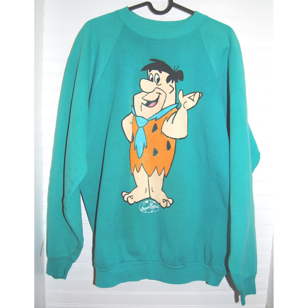 Vintage Fred Flintstone crewneck sweater‎ Sz Large Turtle Bay Hanna Barbera